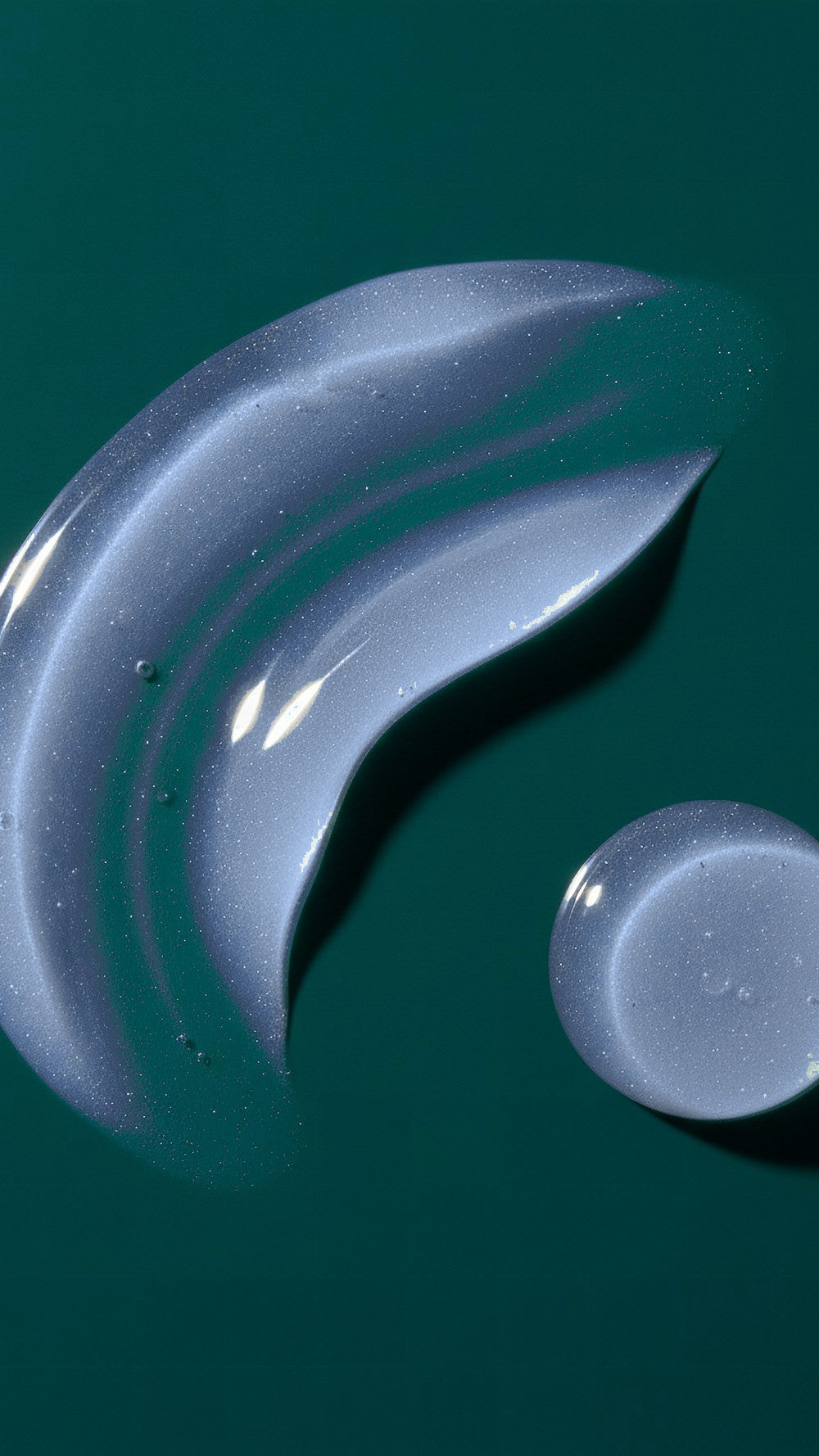 A weightless veil of pale blue Peptide Potion serum