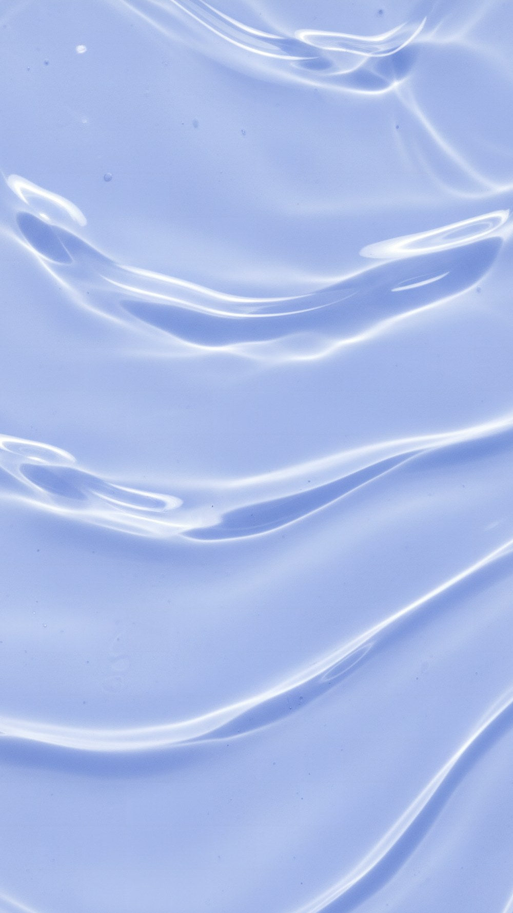 A weightless veil of pale blue Peptide Potion serum